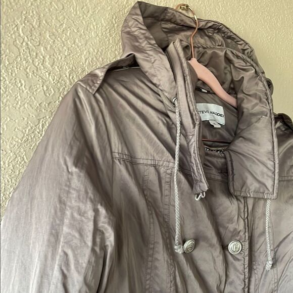 Steve Madden Taupe Double-Breasted Jacket - Picture 6 of 9